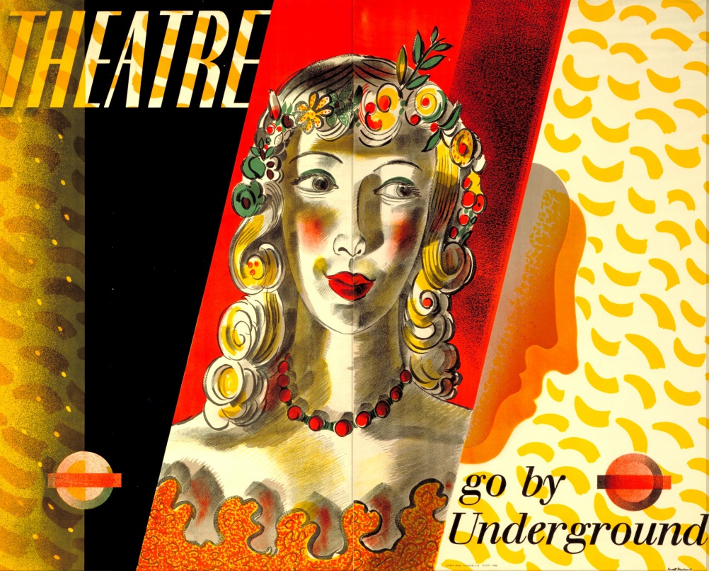Theatre - go by Undeground, by Barnett Freedman